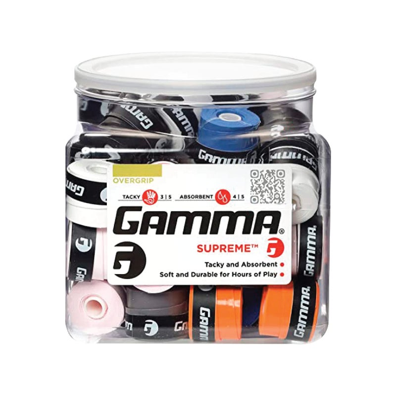 GAMMA unisex adult 60 Jar supreme overgrip, Assorted, Jar US - Image 1
